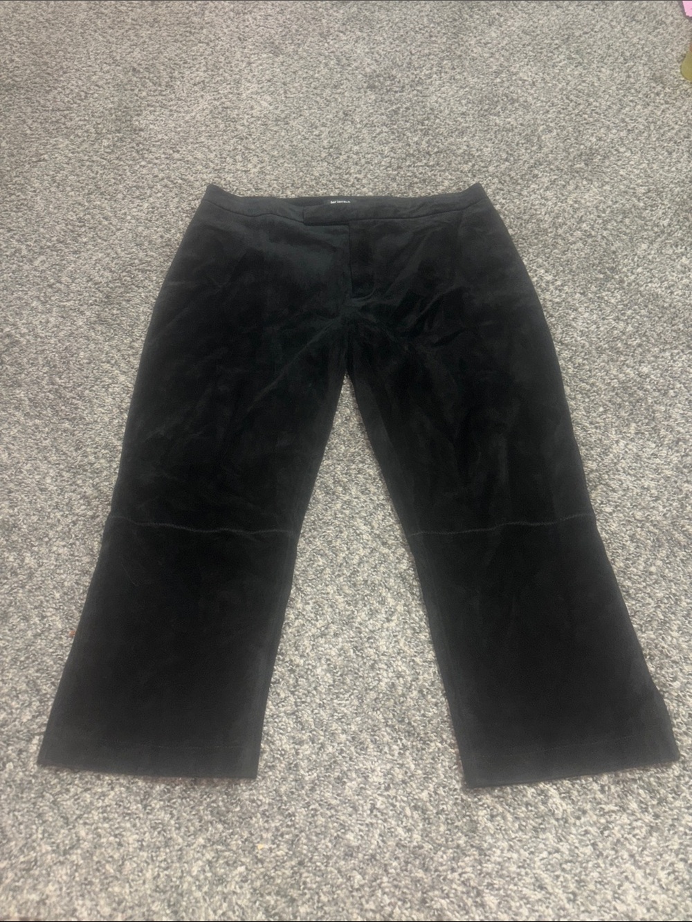 Joseph Black Suede Leather Trousers
